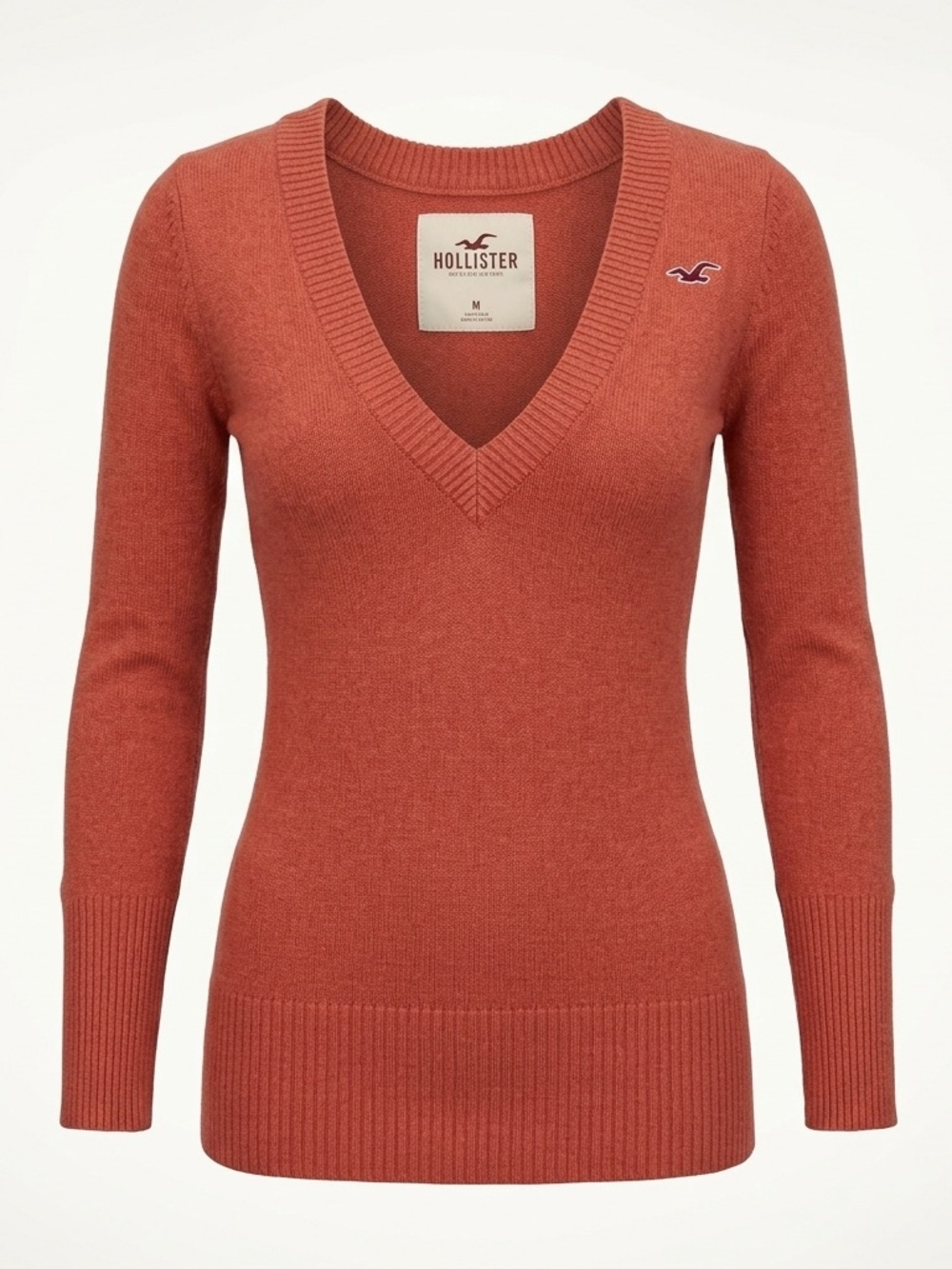 Y2K Hollister‎ Sweater Sunset Orange XS Cotton Rabbit Hair Bella Swan Coquette